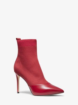 michael kors vicky logo tape knit ankle boot|MICHAEL Michael Kors .